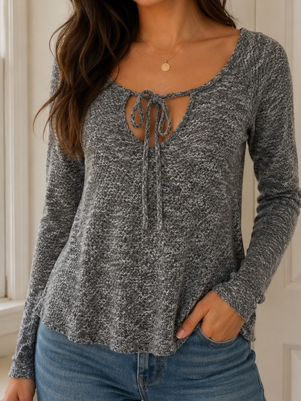 Gray long sleeve shirt size Medium